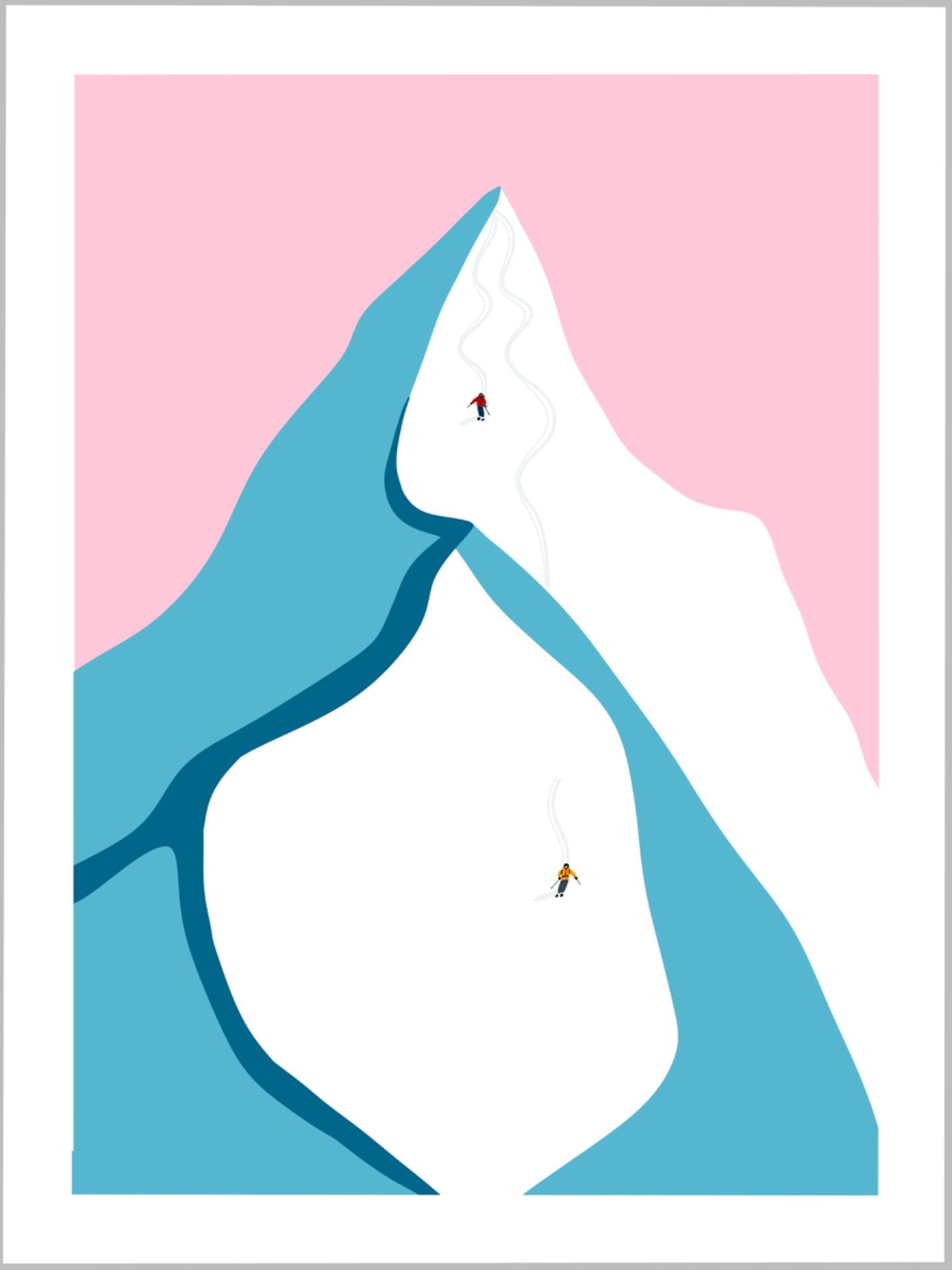 "Randonnee pink". Størrelse 30x40cm. Pris: 500,-