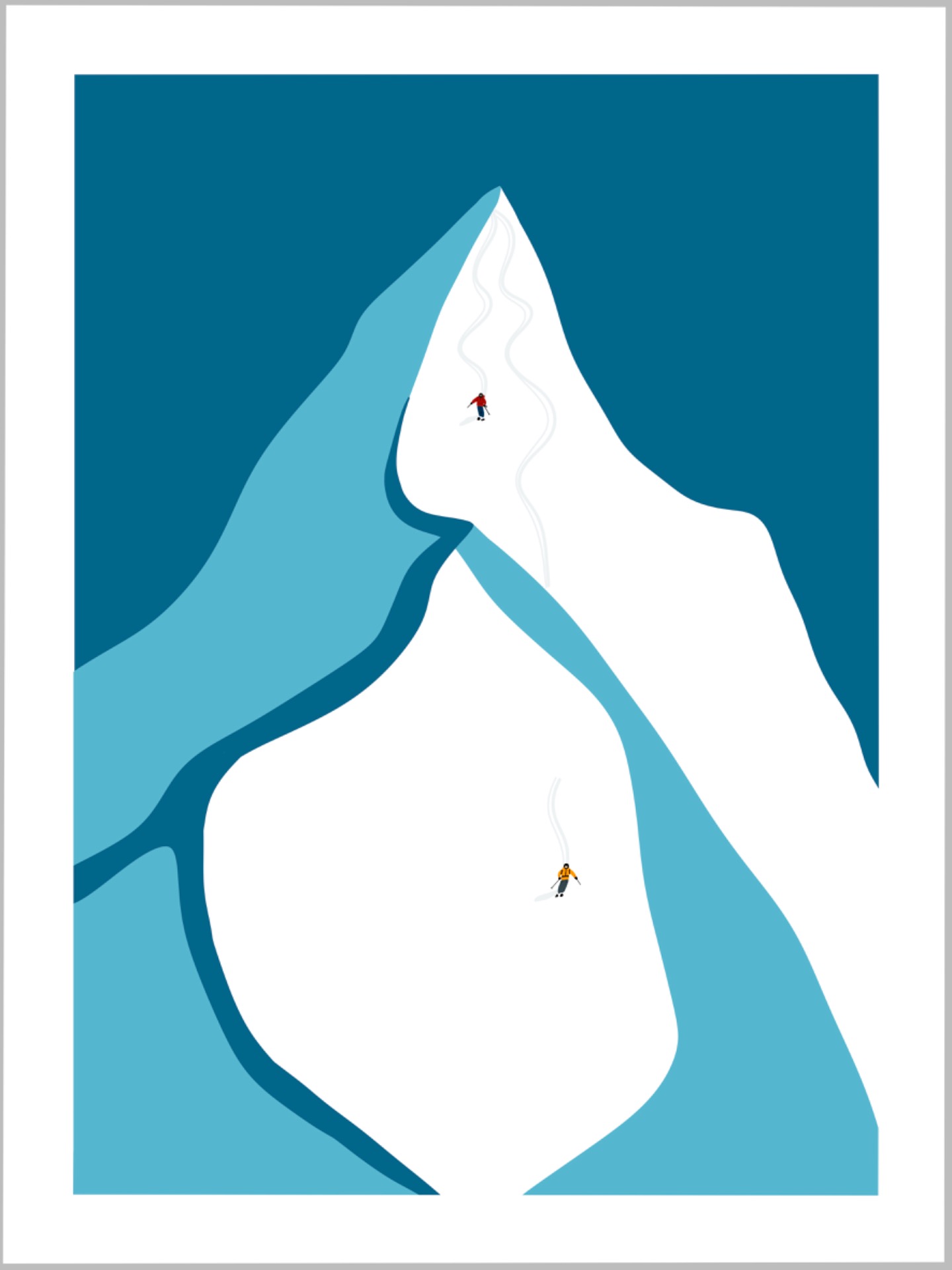 "Randonnee blue". Størrelse 30x40cm. Pris: 500,-